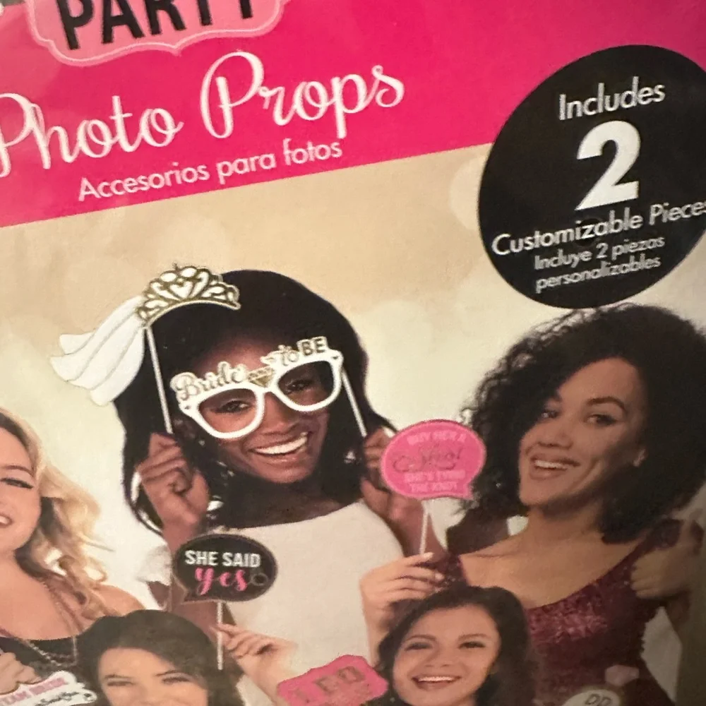 Bachelorette Party Photo Props 2 Packs Selfie Pink White Black 26 Pieces
